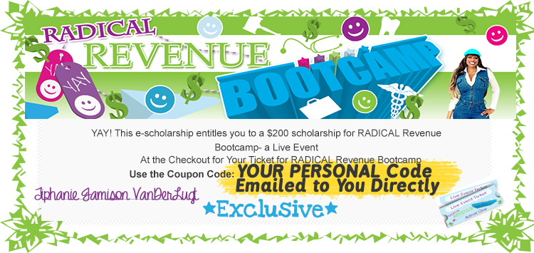 sample scholarship to radical revenue bootcamp